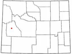 Location of Daniel, Wyoming