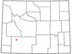 Location of Eden, Wyoming