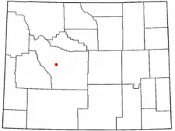 Location of Fort Washakie, Wyoming