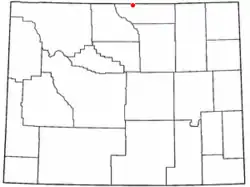 Location of Parkman, Wyoming