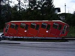 Old Hungerburgbahn car following decommissioning