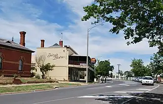 The main street of Wahgunyah, 2009