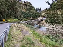 The Bailey bridge spanning the Waikari River from 2023 to 2025