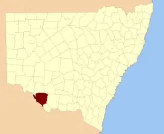 Location in New South Wales
