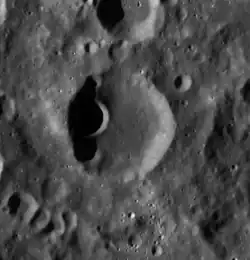 The crater from above