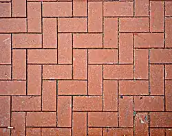 Decorative mock-brick pattern