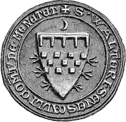 Black and white illustration of a mediaeval seal