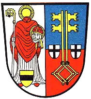 Saint Denis has two halos in the coat of arms of Krefeld