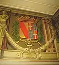 Panel with the coat of arms of Margrave Philip of Hachberg-Sausenberg (Philippe de Hochberg) and his wife Marie de Savoy at the Neuchâtel Castle