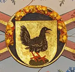 Coat of arms of Bishop Raban von Helmstatt of Speyer (around 1420), Collegiate Church of Neustadt an der Weinstraße