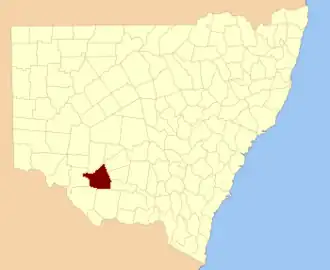 Location in New South Wales