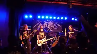 Warbringer performing in 2010