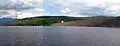 Waterbury Dam from the west side of the Little River