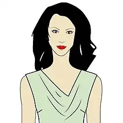 Waterfall or cowl neckline