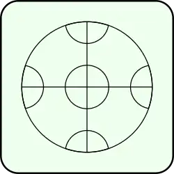 Circular; also used in watermelon chess[2]