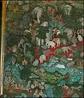 The Himaphan mural paintings depict mythical animal creatures commonly found in the mythical Himaphan forest of Thai folklore.
