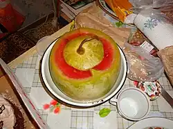 Pickled watermelon.