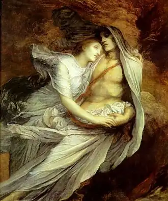 George Frederic Watts: Paolo and Francesca, oil on canvas, 1875 (Watts Gallery, Surrey)