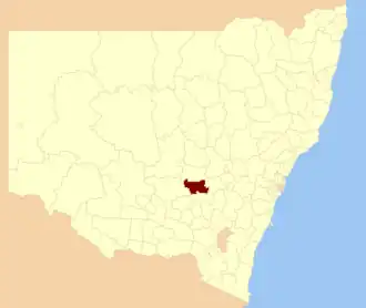 Location in New South Wales