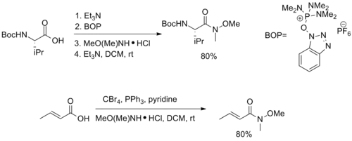 Example of Syntheses from Carboxyllic Acids