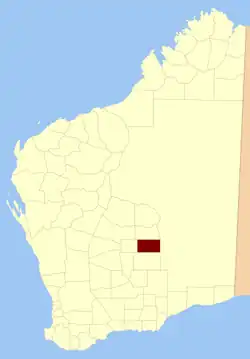 Location in Western Australia