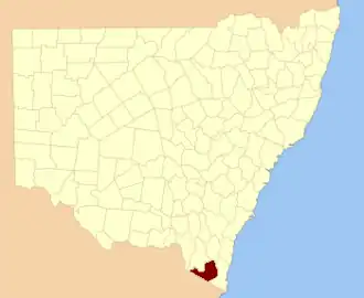 Location in New South Wales