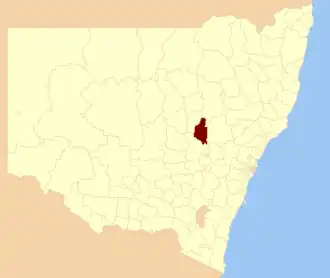 Location in New South Wales
