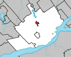 Location of Wendake within the Quebec equivalent territory