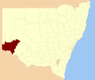 Location in New South Wales