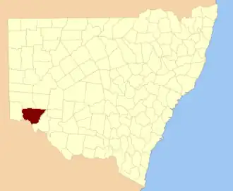 Location in New South Wales