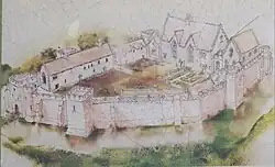 Artists depiction of Weoley Castle as it looked in 1424