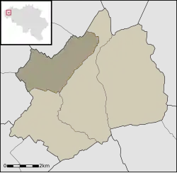 Location of Werken in West Flanders
