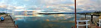 Werribee South pier and boat ramp panorama