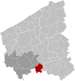 Location of Wervik in West Flanders