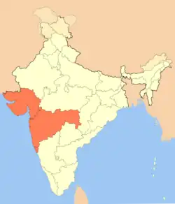 States and union territories in Western India