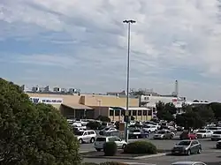 A north-east view of the centre, showing the old Big W department store