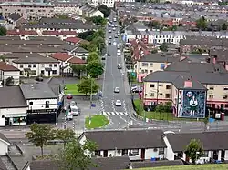Westland Street in the Bogside, viewed from the city wall, July 2007