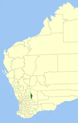 Location in Western Australia