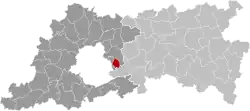Location of Wezembeek-Oppem in Flemish Brabant