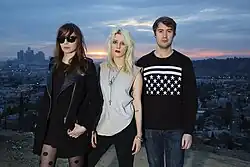 White Lung in 2014; from left to right: Anne-Marie Vassiliou, Mish Way and Kenneth William