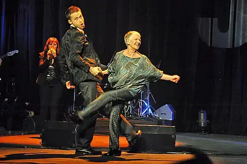 On stage with Maciej Zakościelny.