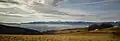 Panorama of Giant Mountains from the north (from Poland) in winter