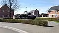 The tank monument near the Zutendaal Air Base.