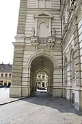 City Hall entrance passage, June 2020