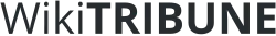 The WikiTribune logo: The letter W and 'tribune' are capitalised