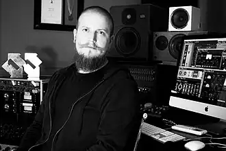 Will Hicks in his studio