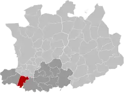 Location of Willebroek in the province of Antwerp