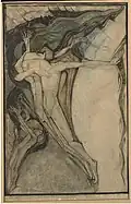 Purgatory, ink and chalk on paper, 1943