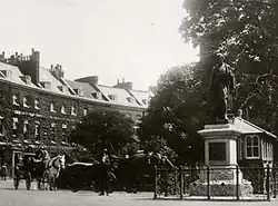 Statue of William Courtenay, 11th Earl of Devon, by Edward Bowring Stephens, in Bedford Circus, Exeter, where it stood from its unveiling in 1880 (having replaced Stephens' The "Deer stalker") to after 1942 when it escaped World War II bombing and was placed in storage. It stands in 2013 in Northernhay Gardens, Exeter.
