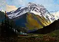1899 painting of Cheops Mountain by William Brymner